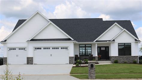 ranch homes with black roof